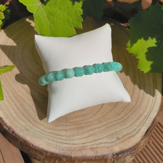 Bracelet Amazonite Qualité 'AA' 8mm