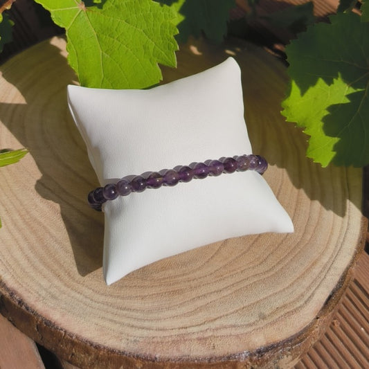 Bracelet 'Dark' Améthyste 6mm - Ether et sens