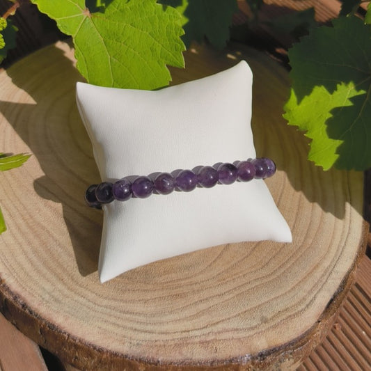 Bracelet 'Dark' Améthyste 8mm