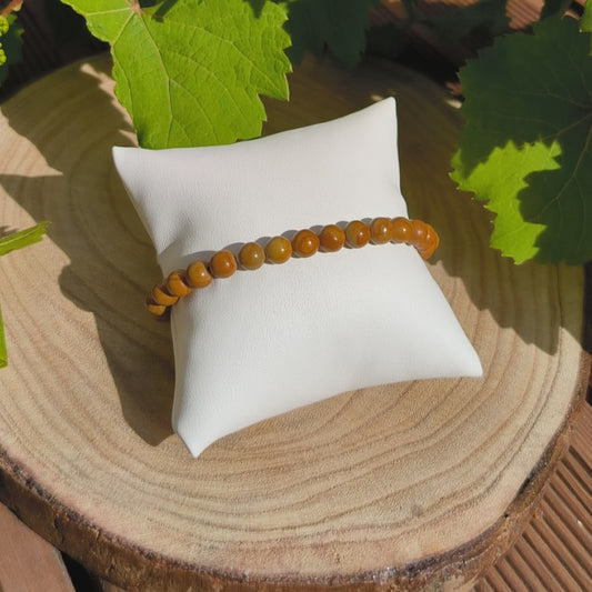 Bracelet Bois Fossile - 6mm