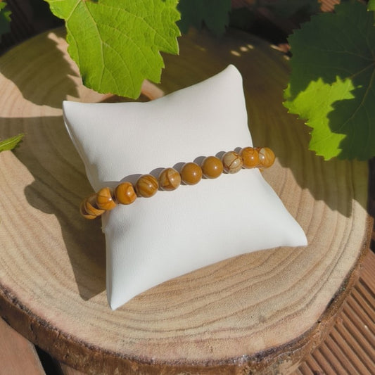 Bracelet Bois Fossile - 8mm