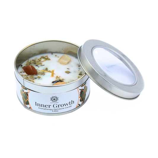 Bougie parfumée Green Tree Gemstone Inner Growth à la menthe 70 g - Ether et sens