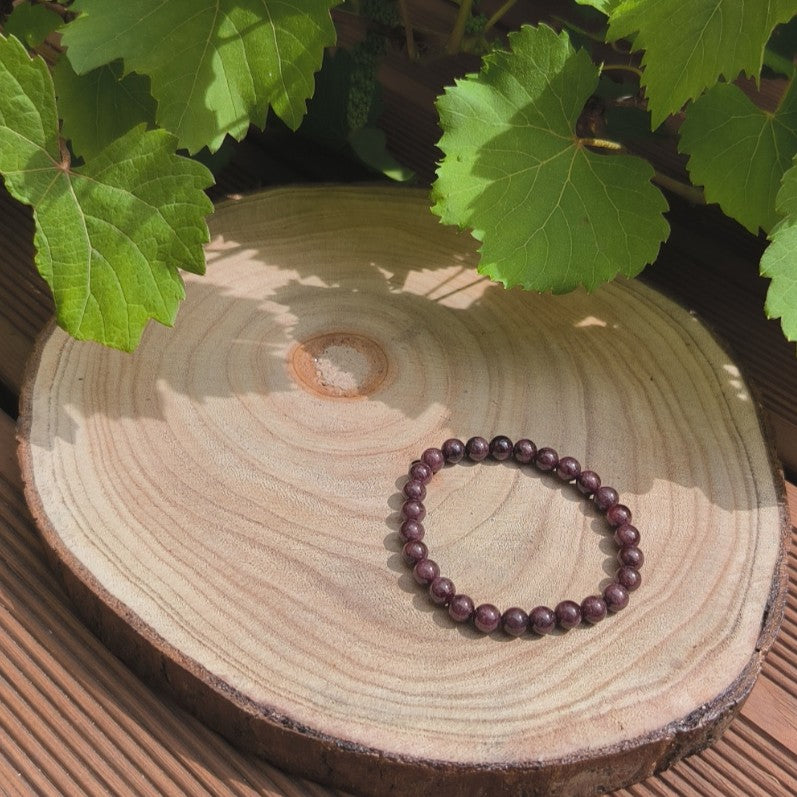 Bracelet GRENAT ROUGE 6mm