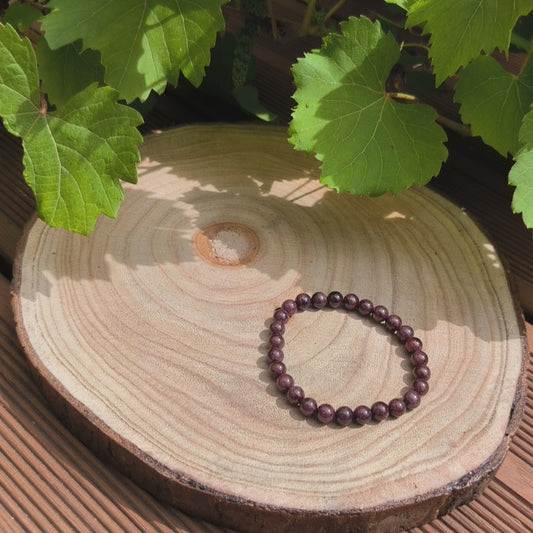 Bracelet GRENAT ROUGE 6mm
