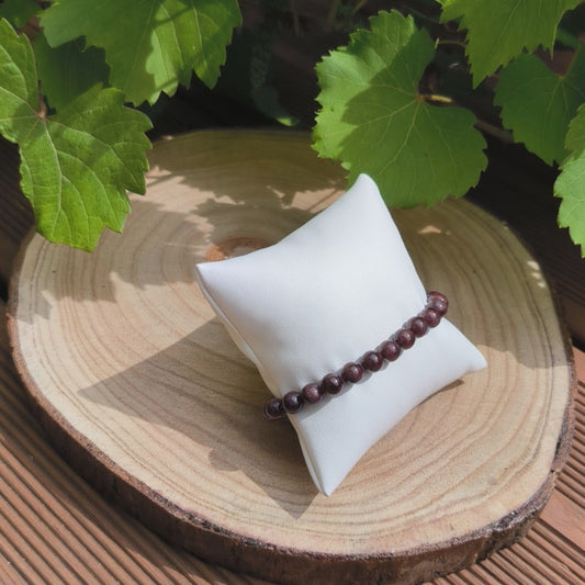 Bracelet GRENAT ROUGE 6mm