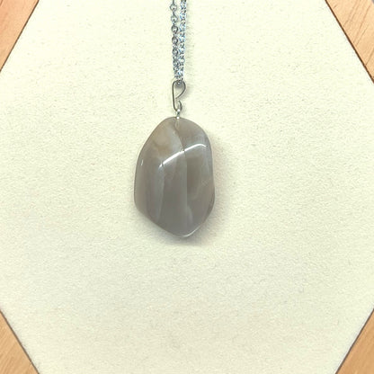 Pendentif pierre roulée PIERRE DE LUNE