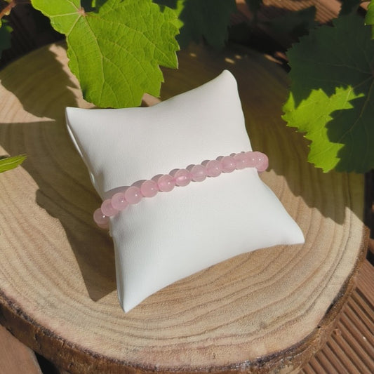 Bracelet Quartz Rose 6mm - Ether et sens
